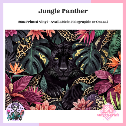 Jungle Panther - 20oz Printed Tumbler Self Adhesive Vinyl image 0