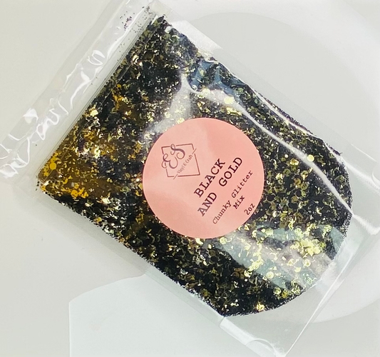 Black and Gold - Chunky Glitter Mix image 0