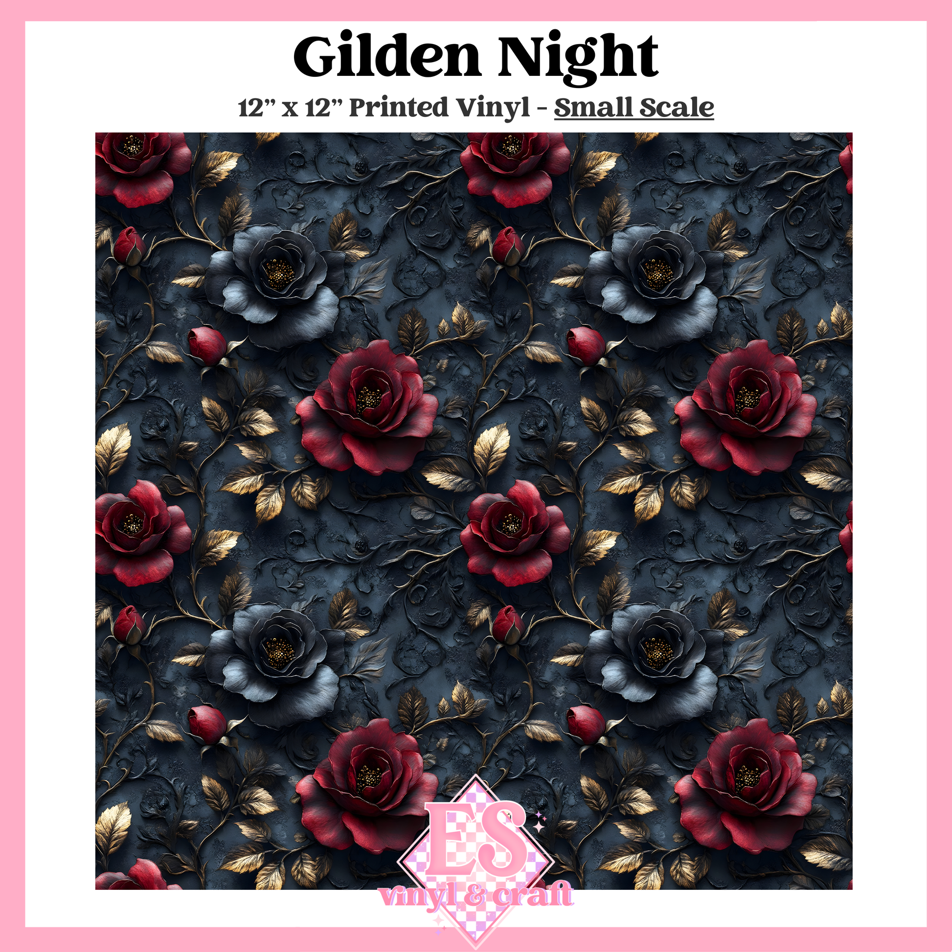 Gilded Night - Small or Large Scale Options - 12" x 12" Sheet image 1