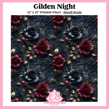 Gilded Night - Small or Large Scale Options - 12" x 12" Sheet image 1