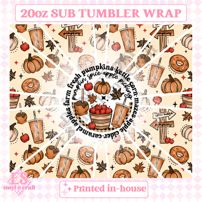 Halloween Circle - Full 20oz Tumbler Sublimation Print image 1